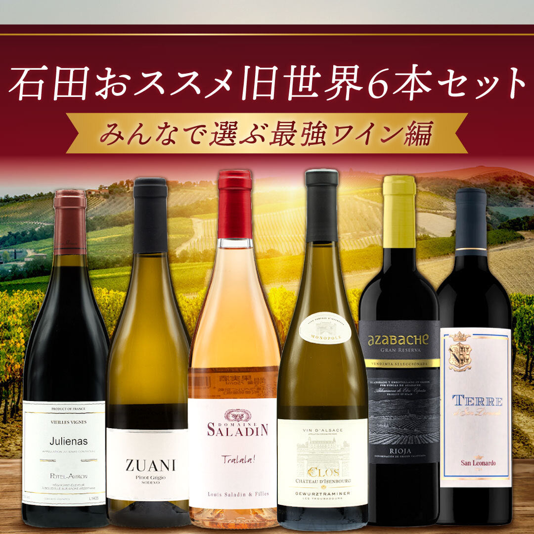 【送料無料】第27回 お客様参加型試飲会 ”みんなで選ぶ最強ワイン編” 石田おススメ旧世界6本セット
