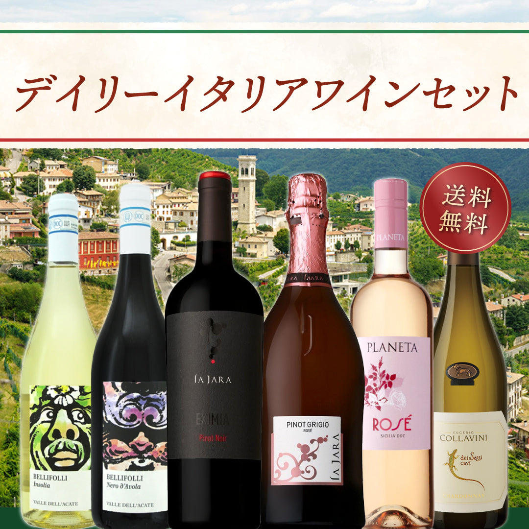 【送料無料】デイリーイタリアワイン6本セット ※倉庫出荷のため、店舗商品と同時注文不可
