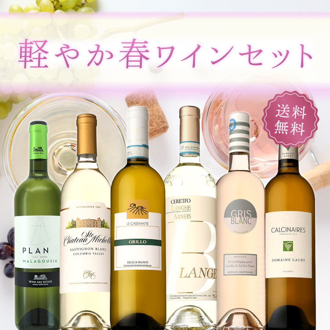 【送料無料】軽やか春ワイン6本セット🌸※倉庫出荷のため、店舗商品と同時注文不可