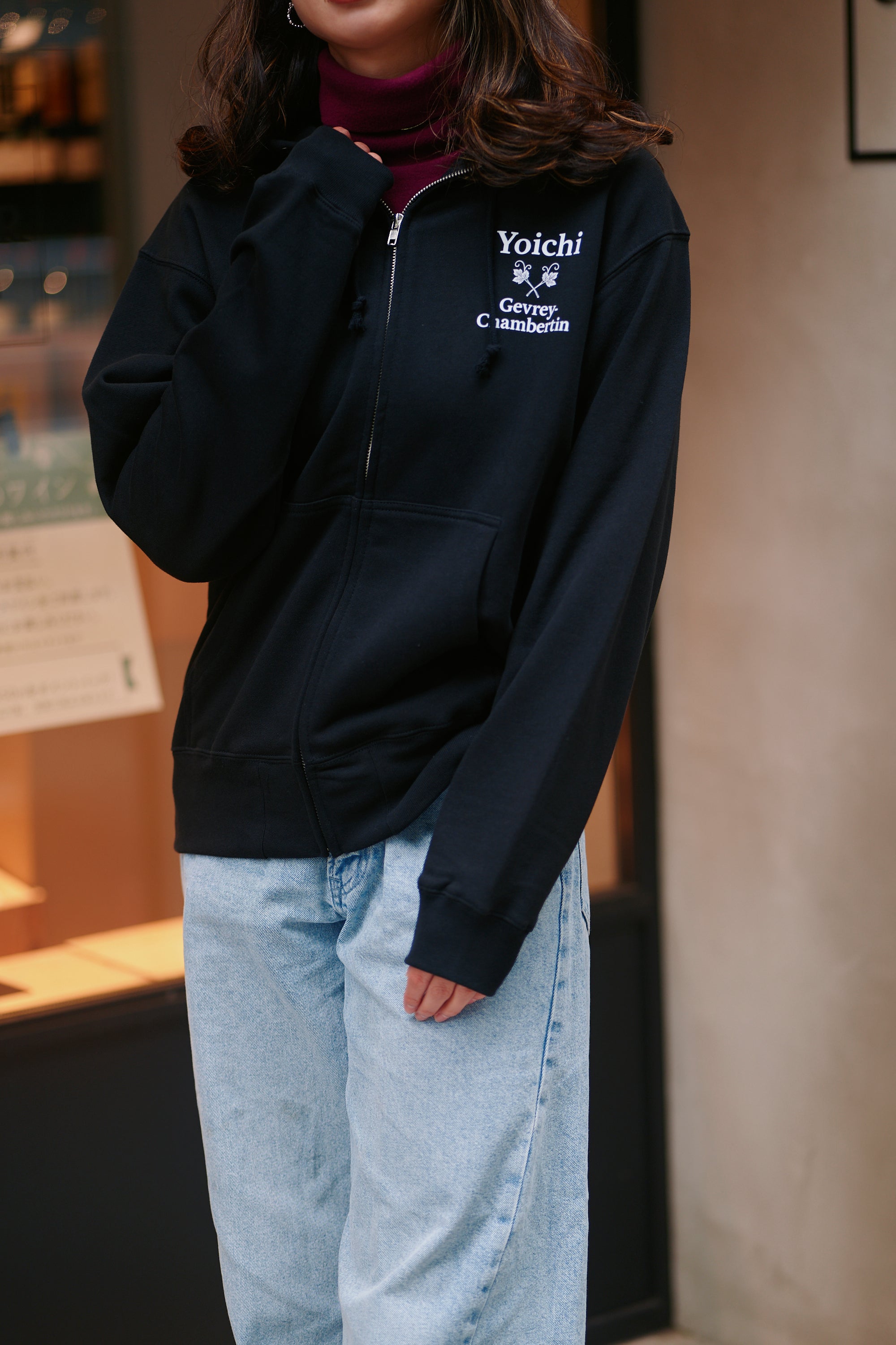 余市 × ジュヴレ・シャンベルタン スウェットフルジップパーカー（L