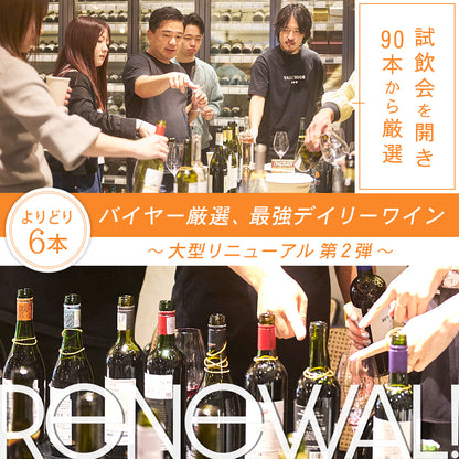 【送料無料】スタッフが本気で選んだ、最強デイリーワイン！6本でよりどり12,100円