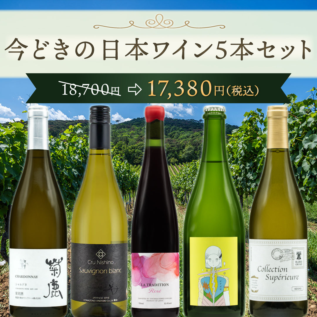 【6月～9月クール便配送・送料無料】いまどきの日本ワイン5本セット