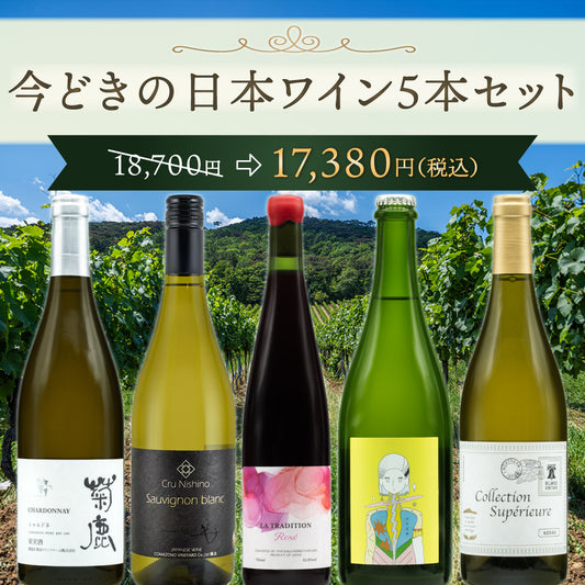 【6月～9月クール便配送・送料無料】いまどきの日本ワイン5本セット
