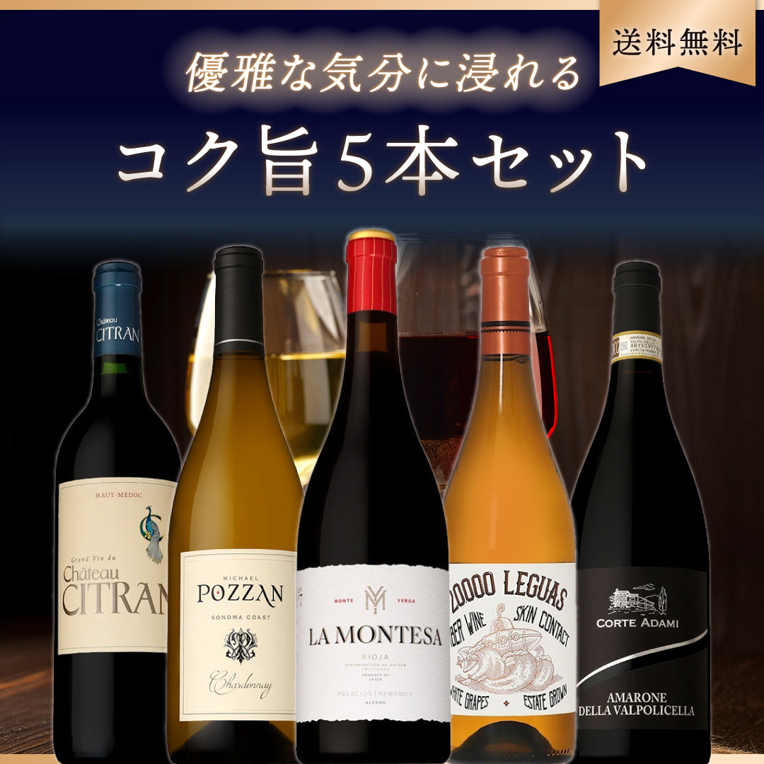 【送料無料】優雅な気分に浸れるコク旨5本セット