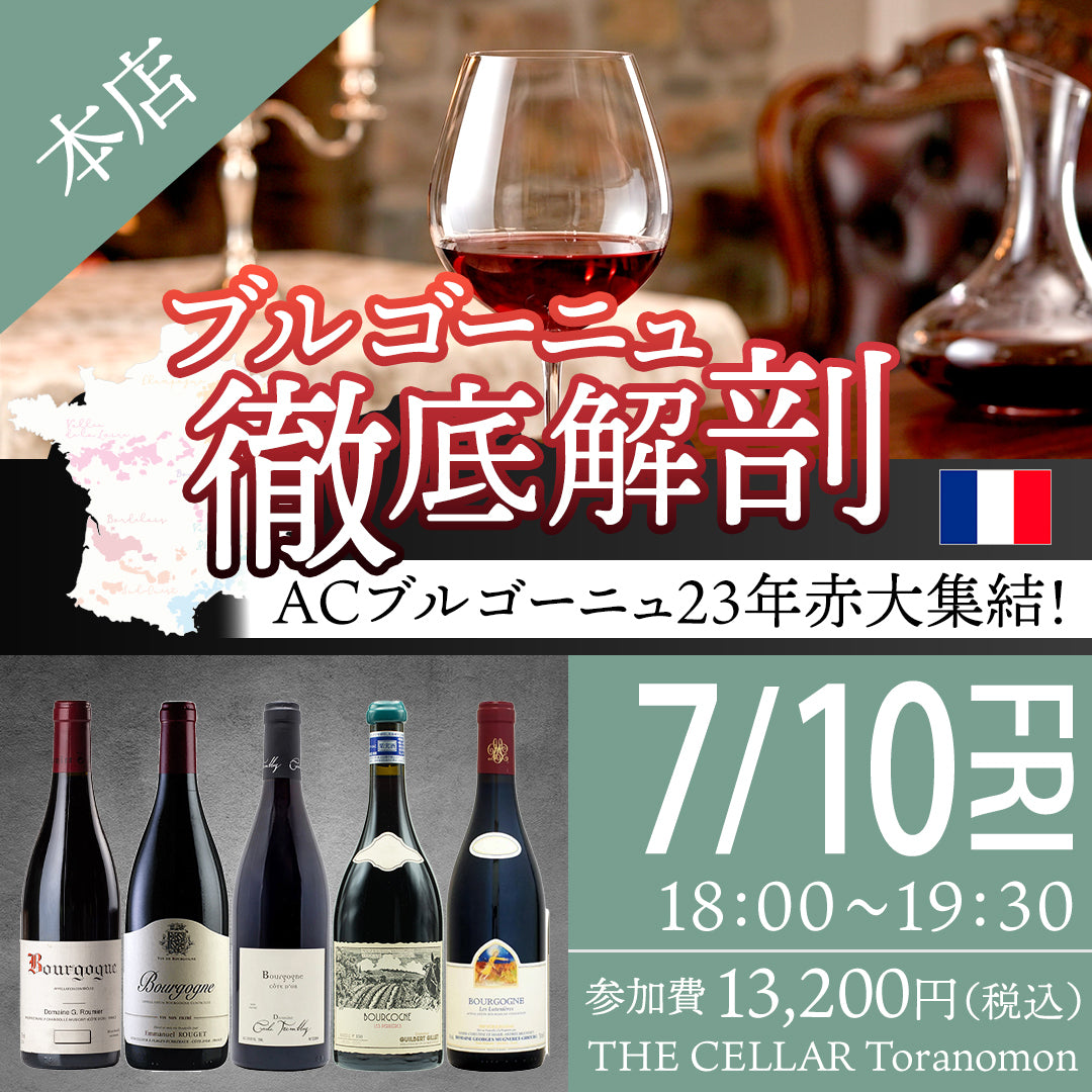 7月10日（金）イベント＠THE CELLAR Toranomon｜ ブルゴーニュ徹底解剖～23年ACブルゴーニュ赤大集結編～