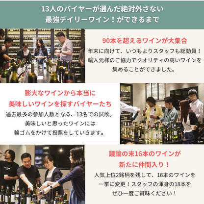 【送料無料】スタッフが本気で選んだ、最強デイリーワイン！6本でよりどり12,100円