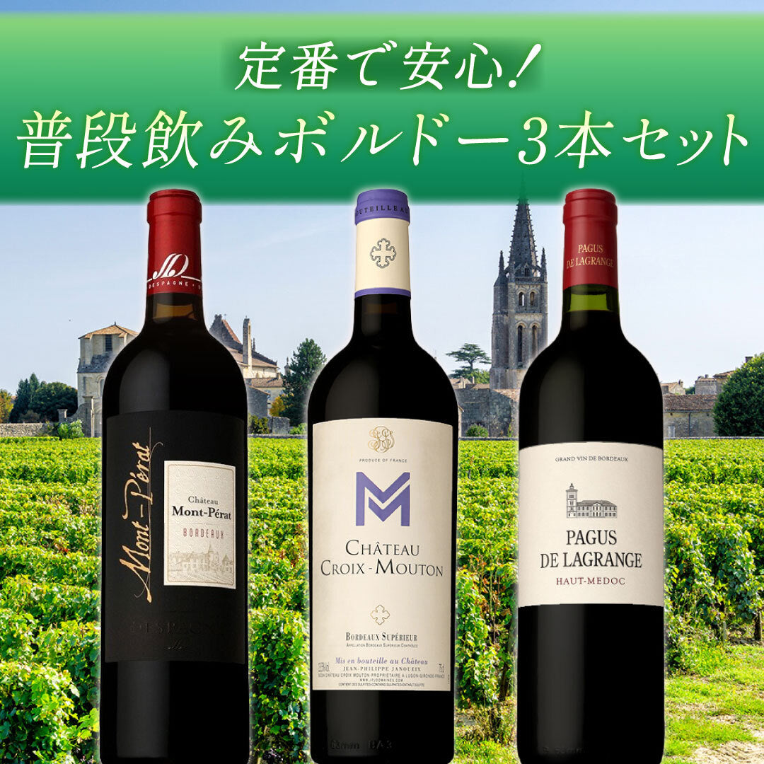 定番で安心！普段飲みボルドー3本セット