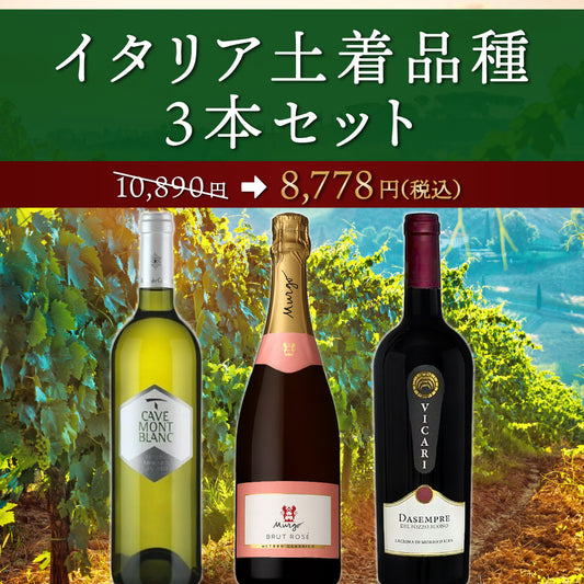 【6月～9月クール配送】イタリア土着品種3本セット vol.1