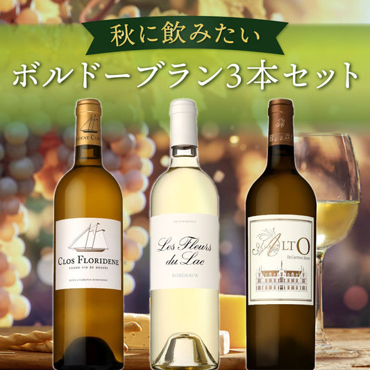 【6月～9月クール便配送・送料無料】秋に飲みたいボルドーブラン3本セット