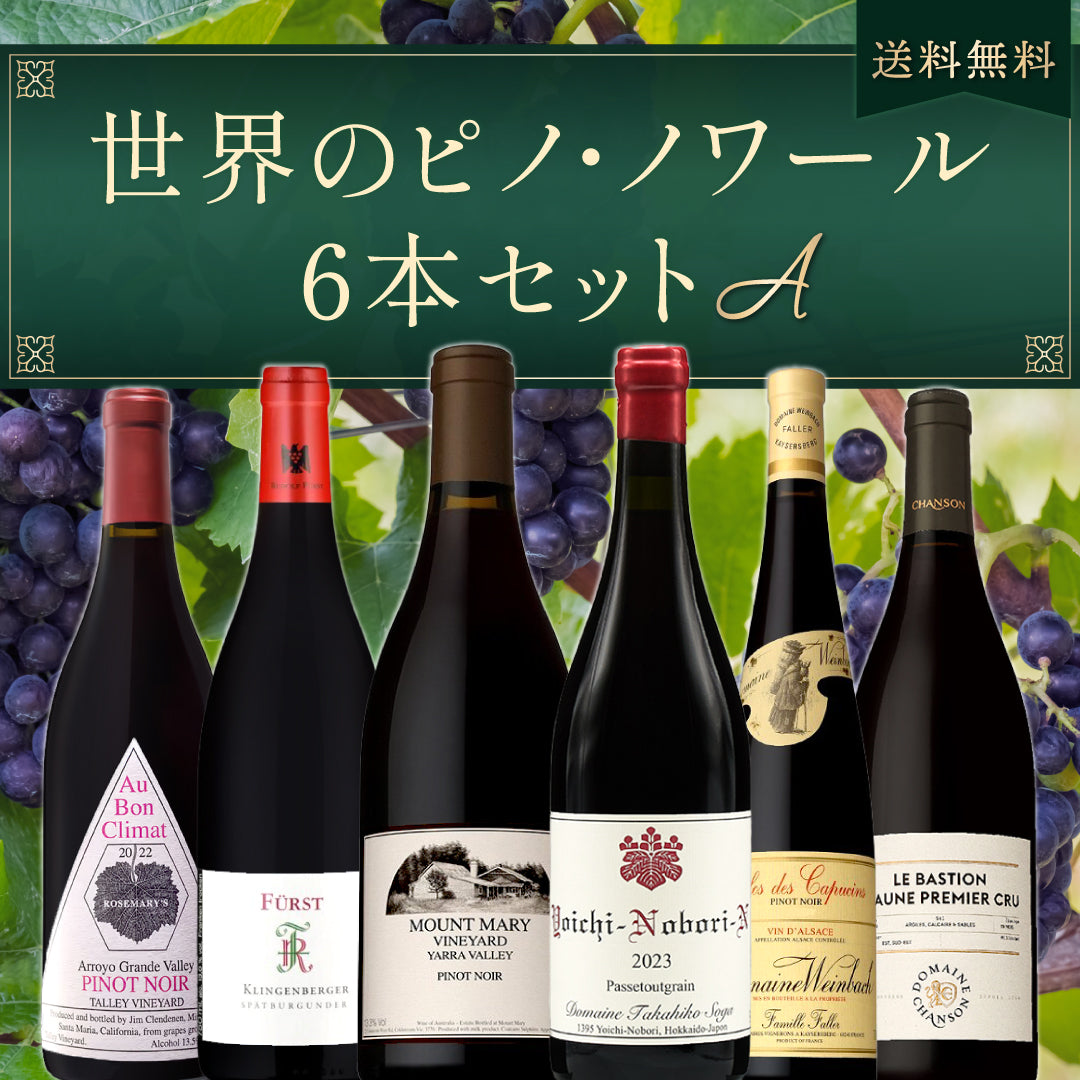 【送料無料・クール便でのお届け】世界のピノノワール6本セットA