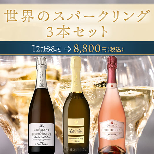 【6月～9月クール配送】世界のスパークリング3本セット
