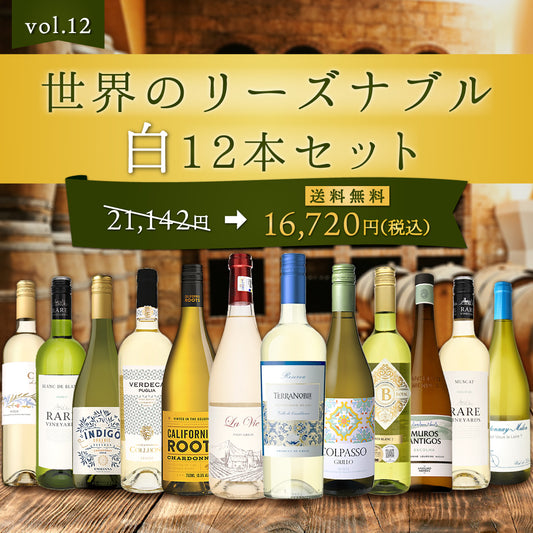【6月～9月クール配送・送料無料】＼飲んで応援！／世界のリーズナブル白12本セット Vol.12※倉庫出荷のため、店舗商品と同時注文不可