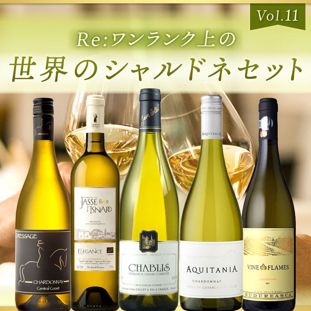 【送料無料】Re:ワンランク上の！世界のシャルドネ5本セット vol.11 ※倉庫出荷のため、店舗商品と同時注文不可