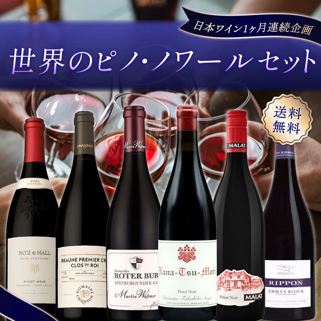 【飲んで応援企画｜deleteCプロジェクト】【送料無料】世界のピノ・ノワール6本セット