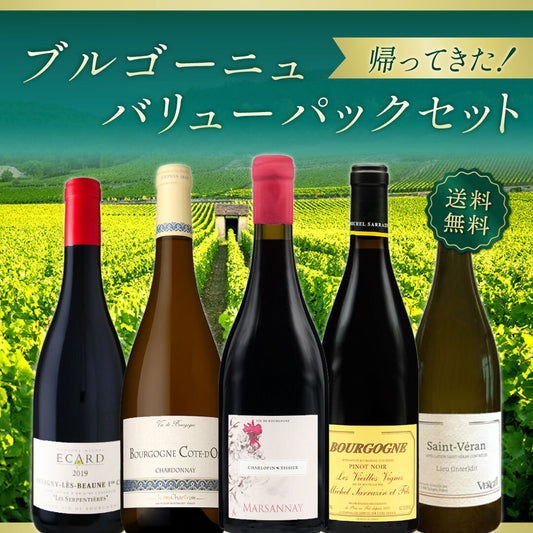 【送料無料】帰ってきた！ブルゴーニュバリューパック5本セット