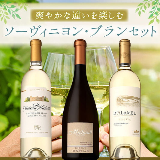 爽やかな違いを楽しむ、ソーヴィニヨン・ブラン3本セット