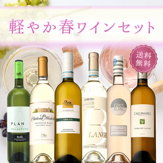 【送料無料】軽やか春ワイン6本セット🌸※倉庫出荷のため、店舗商品と同時注文不可